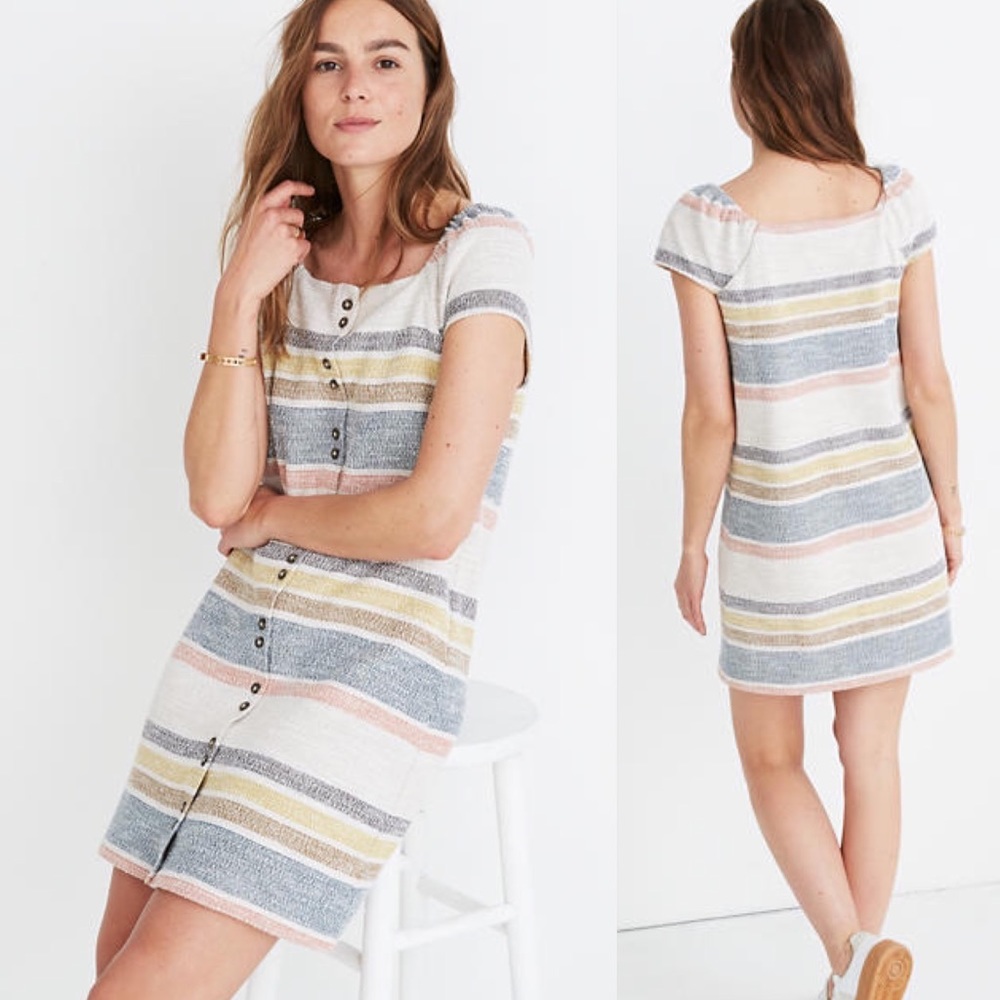 Madewell NWT Summer Button Down Dress Cap L